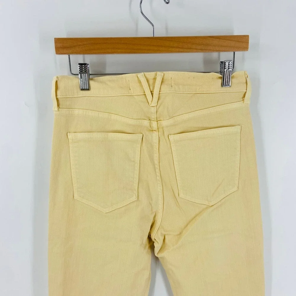 Veronica Beard Pale Mustard Yellow Button-Fly Maera Skinny Jeans Size 29/8 - Picture 7 of 9